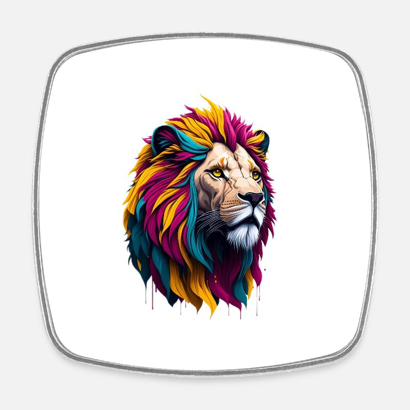 Leo 1 - Square fridge magnet - white