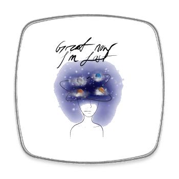 Lost in thought - Square fridge magnet - white - Front