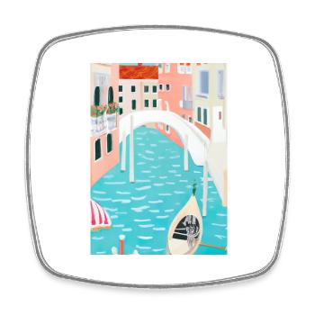 Venedig Italien - Viereckiger Kühlschrankmagnet - Weiß - Vorne
