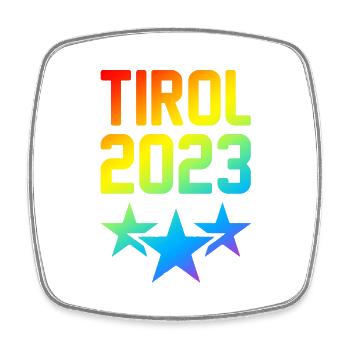 Tyrol 2023 - Magnet carré - blanc - Devant
