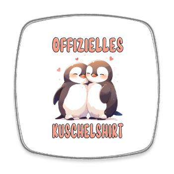 Offizielles Kuschelshirt Pinguine Liebe Herz Süß - Viereckiger Kühlschrankmagnet - Weiß - Vorne