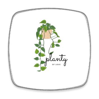 planty of love - Square fridge magnet - white - Front