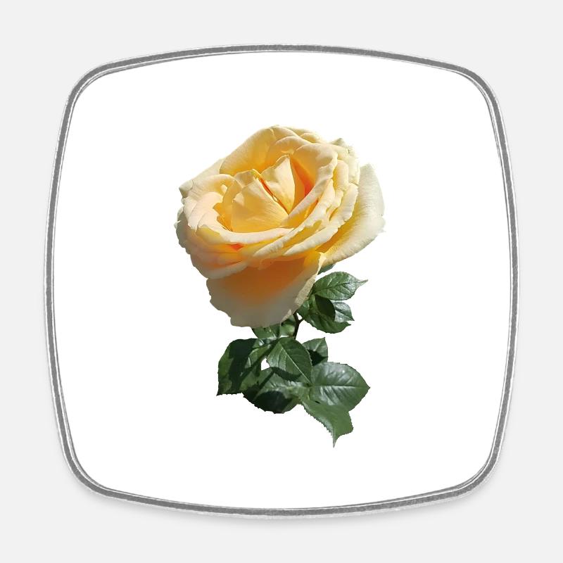 TEA ROSE - Square fridge magnet - white