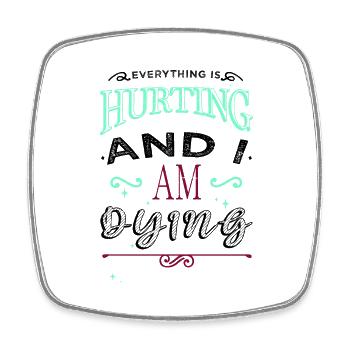 gift outdoors cool joke disc brake happy gift idea - Viereckiger Kühlschrankmagnet - Weiß - Vorne