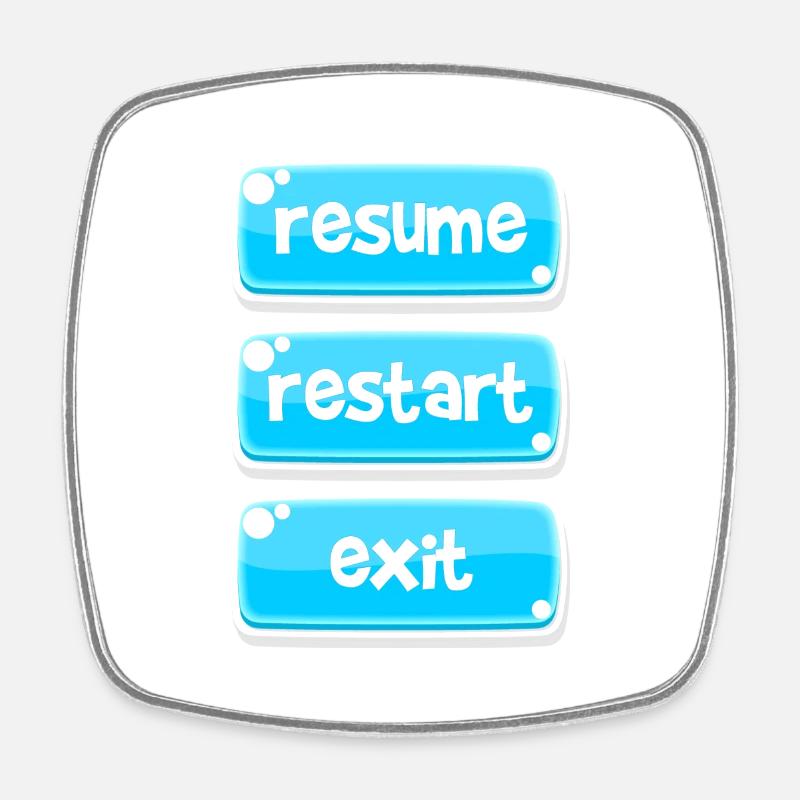 Menu du jeu - Magnet carré - blanc