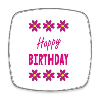 ALLES GUTE ZUM GEBURTSTAG. ALLES GUTE ZUM GEBURTSTAG. JAHRESTAG. - Viereckiger Kühlschrankmagnet - Weiß - Vorne