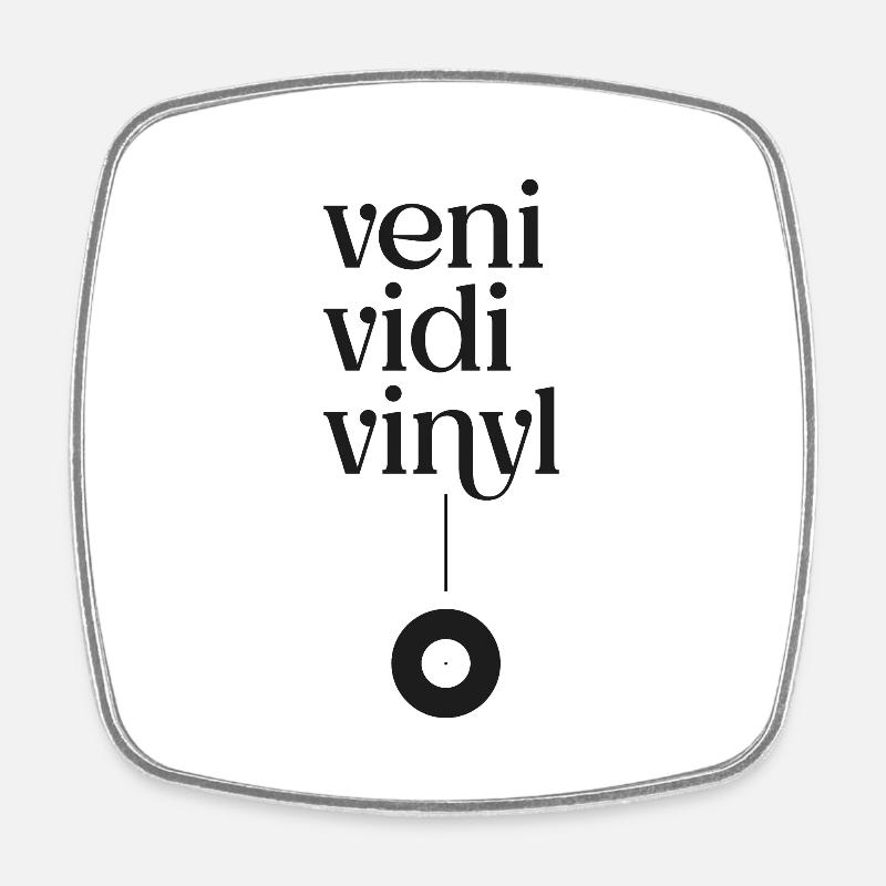Veni Vidi Vinyle - Magnet carré - blanc