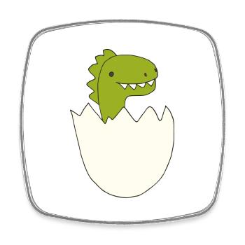 Dino Baby - Square fridge magnet - white - Front