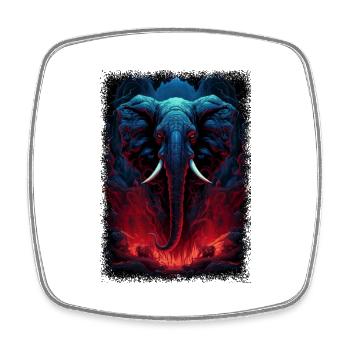baby birthday present idea beach geek animal - Square fridge magnet - white - Front