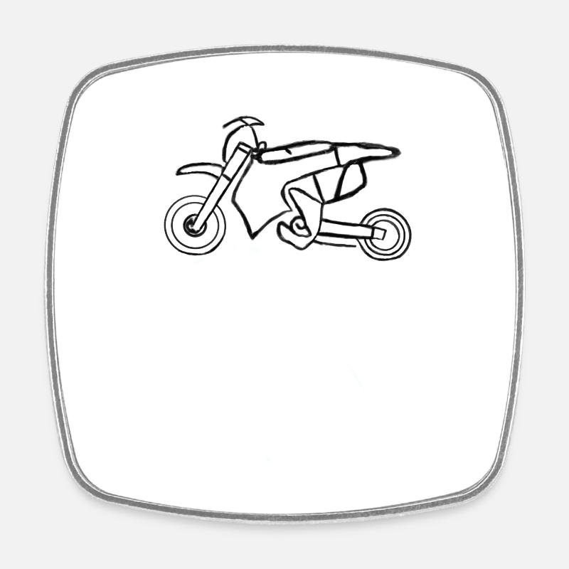 Motocross - Square fridge magnet - white