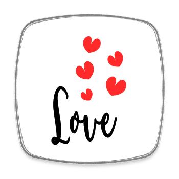 LOVE. COUPLE. JUST MARRIED. bachelorette party. SAINT VALENTINE. - Square fridge magnet - white - Front
