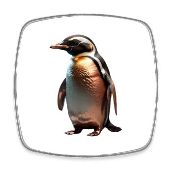 Le Pingouin de Bronze - Magnet carré - blanc - Devant