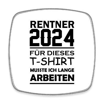 rentner 2024 - Viereckiger Kühlschrankmagnet - Weiß - Vorne