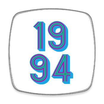1994 Year of birth | Colors changeable - Square fridge magnet - white - Front