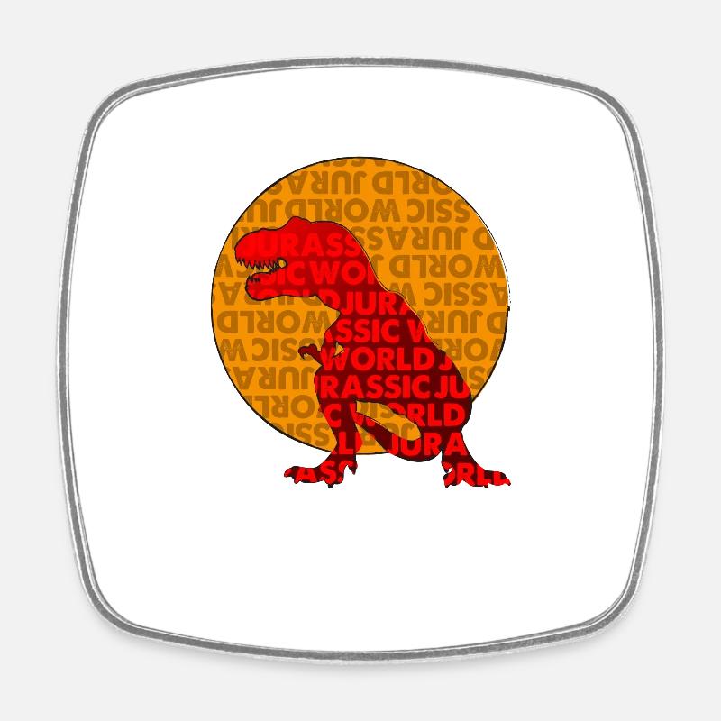 Dinosaur - Square fridge magnet - white