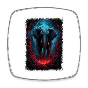 beach water adorable nature sun cool elephant - Square fridge magnet - white - Front