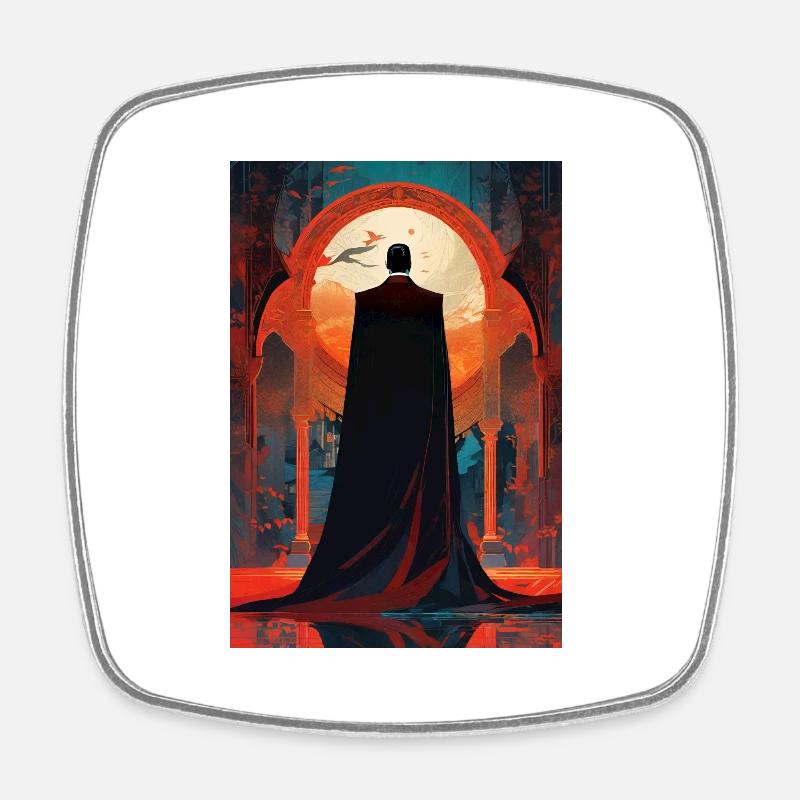 Dracula - Magnet carré - blanc