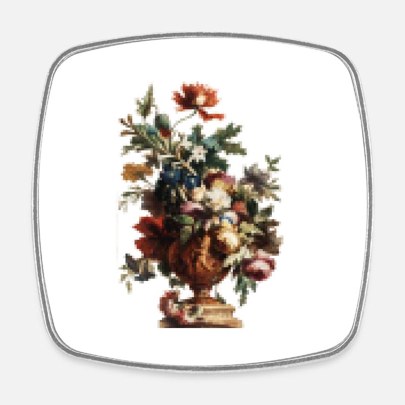 Still Life 1 - Square fridge magnet - white