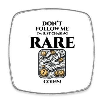 Coin Collecting Collector Numismatic Numismatist - Square fridge magnet - white - Front