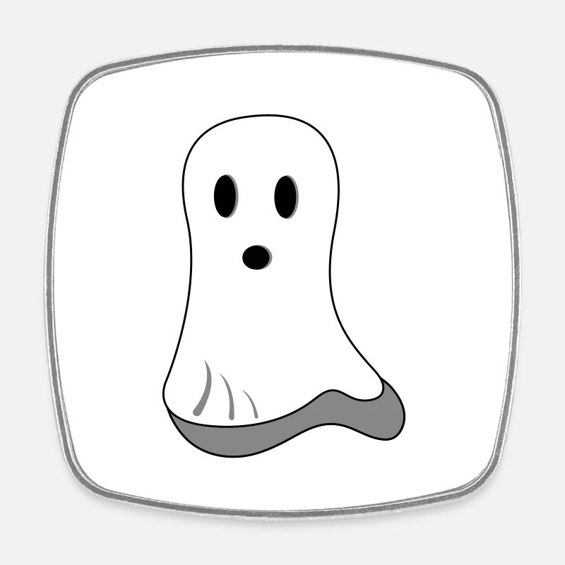 Ghost Halloween - Square fridge magnet - white