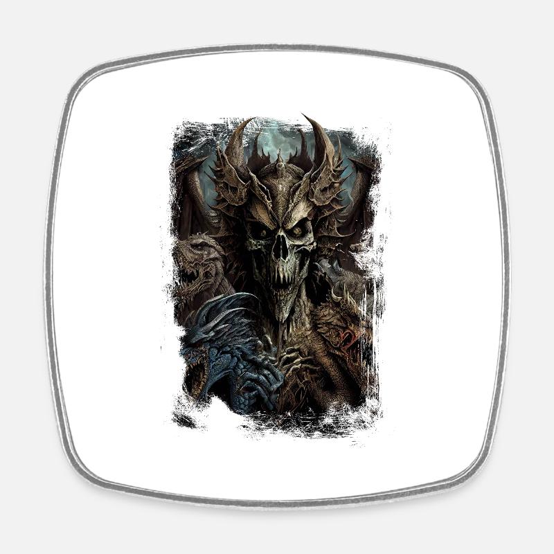 The Imminent Apocalypse - Square fridge magnet - white