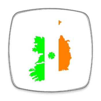 irland - Viereckiger Kühlschrankmagnet - Weiß - Vorne