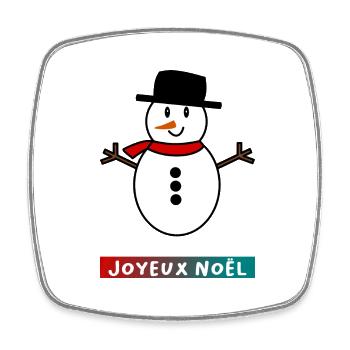 NOËL. ANNEE. ANNIVERSAIRE. RETRAITE. PAPA. MAMAM. - Magnet carré - blanc - Devant