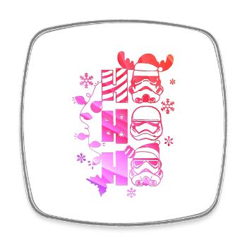 Weihnachten Weihnachtsmann Weihnachtsmann ungezogene Feiertage Winter - Viereckiger Kühlschrankmagnet - Weiß - Vorne
