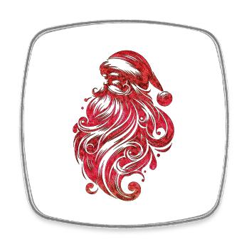 Weihnachten Weihnachtsmann Weihnachtsmann ungezogene Feiertage Winter - Viereckiger Kühlschrankmagnet - Weiß - Vorne