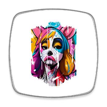 Graffiti Street Art Spray Colors Cool Artist Retro - Square fridge magnet - white - Front