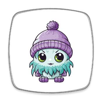Winter Eskimo Baby Winterlich - Square fridge magnet - white - Front