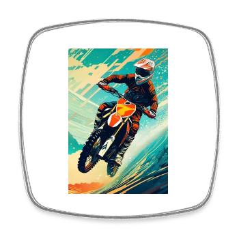 Motocross I - Square fridge magnet - white - Front