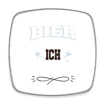 lustig trinken geburtstag weihnachtsgeschenk - Viereckiger Kühlschrankmagnet - Weiß - Vorne