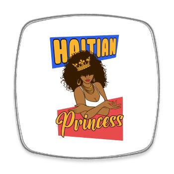 Haïti drapeau haïtien femme princesse je cadeau - Magnet carré - blanc - Devant