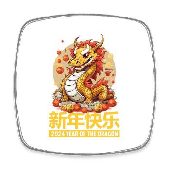 Year Of The Dragon Happy Chinese New Year 2024 - Viereckiger Kühlschrankmagnet - Weiß - Vorne