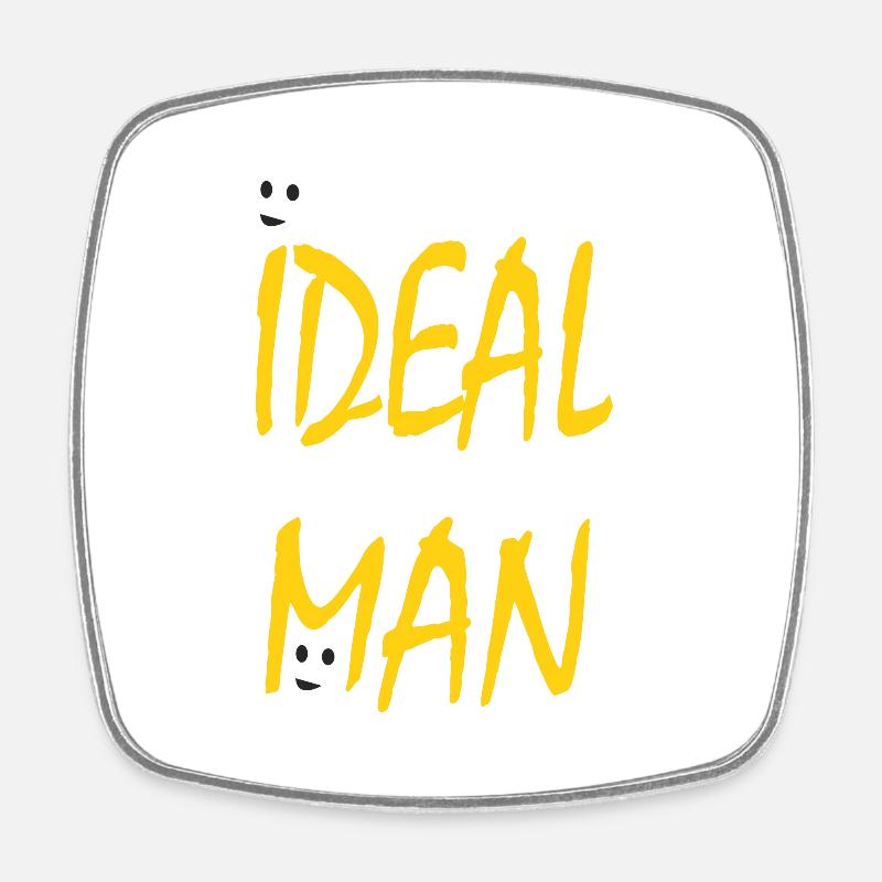 Ideal Man - Square fridge magnet - white