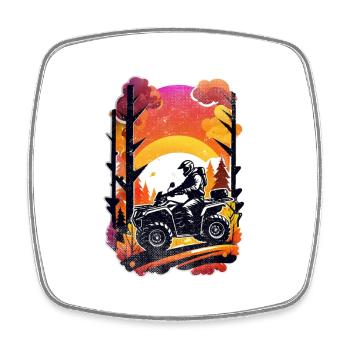 Quad & Off-Road - Square fridge magnet - white - Front