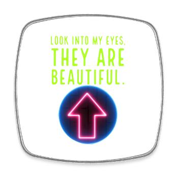 Beautiful eyes - Viereckiger Kühlschrankmagnet - Weiß - Vorne