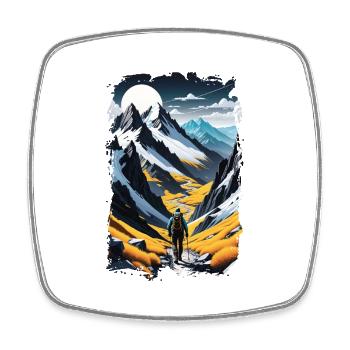 Natur & Bergwandern - Viereckiger Kühlschrankmagnet - Weiß - Vorne