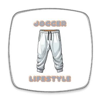 Jogger Lifestyle - Viereckiger Kühlschrankmagnet - Weiß - Vorne