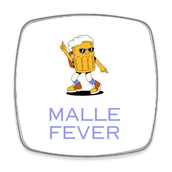 MALLE FEVER - Viereckiger Kühlschrankmagnet - Weiß - Vorne