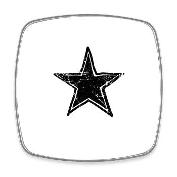 Star Drawn Path - Square fridge magnet - white - Front