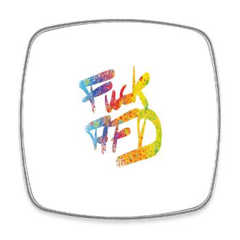 Fuck AFD - Square fridge magnet - white - Front