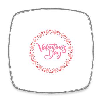 Happy Valentine's Day: Ein Design für die Liebe - Viereckiger Kühlschrankmagnet - Weiß - Vorne