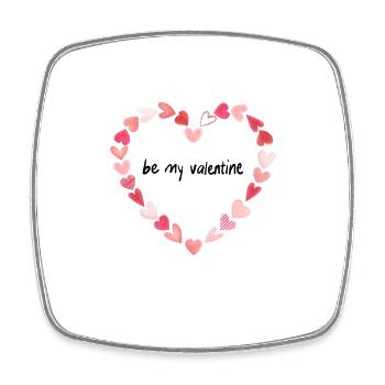 Be my Valentine - Square fridge magnet - white - Front