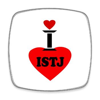 I Love ISTJ-Best MBTI Types-Personalty Types - Square fridge magnet - white - Front