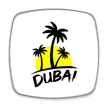 dubai - Viereckiger Kühlschrankmagnet - Weiß - Vorne
