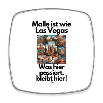 Malle Was auf Mallorca passiert bleibt Mallorca - Viereckiger Kühlschrankmagnet - Weiß - Vorne