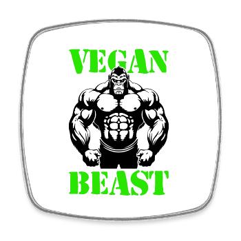 Gorille Bodybuilder Muscles - Magnet carré - blanc - Devant