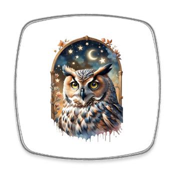 Night Owl of Dreams - Square fridge magnet - white - Front
